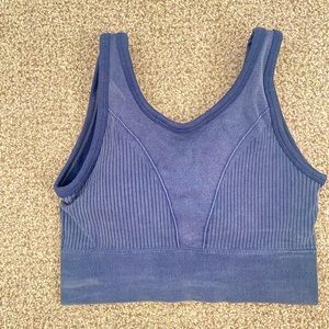 Longline Sports Bra Crop Top freepeople inspired